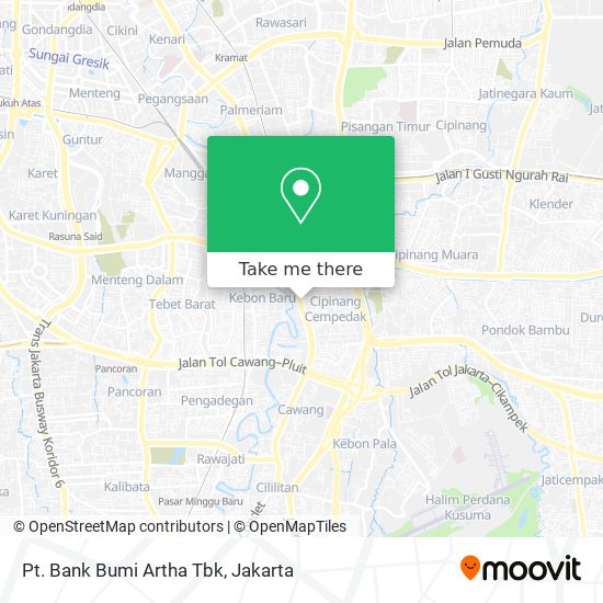 Pt. Bank Bumi Artha Tbk map