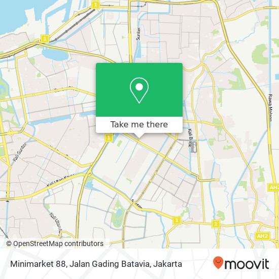 Minimarket 88, Jalan Gading Batavia map