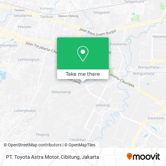 PT. Toyota Astra Motor, Cibitung map