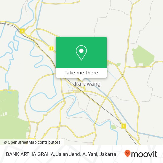 BANK ARTHA GRAHA, Jalan Jend. A. Yani map