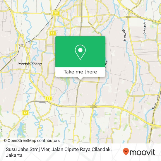 Susu Jahe Stmj Vier, Jalan Cipete Raya Cilandak map