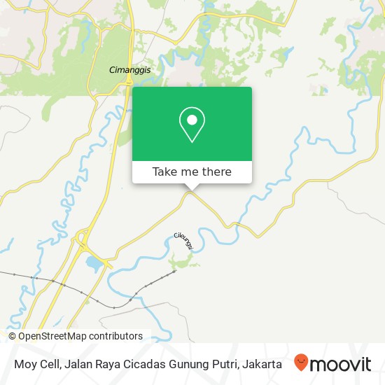 Moy Cell, Jalan Raya Cicadas Gunung Putri map