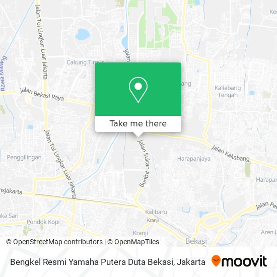 Bengkel Resmi Yamaha Putera Duta Bekasi map