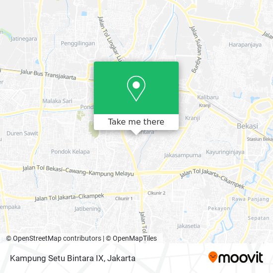 Kampung Setu Bintara IX map