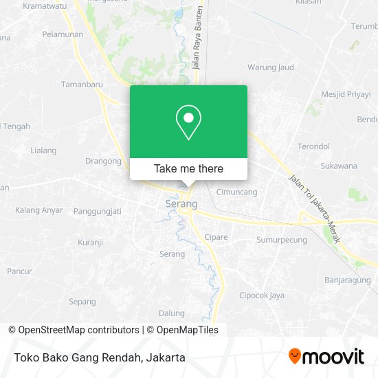 Toko Bako Gang Rendah, Serang map