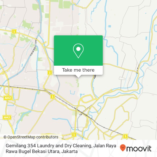 Gemilang 354 Laundry and Dry Cleaning, Jalan Raya Rawa Bugel Bekasi Utara map