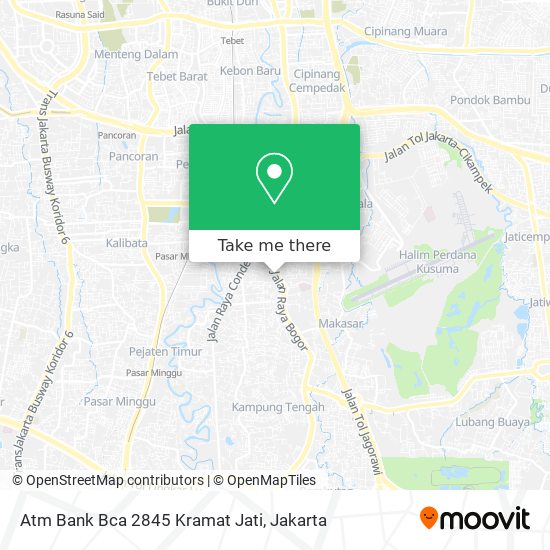 Atm Bank Bca 2845 Kramat Jati map