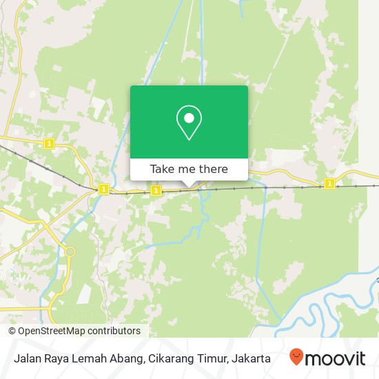 Jalan Raya Lemah Abang, Cikarang Timur map