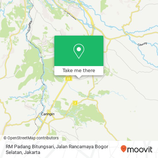 RM Padang Bitungsari, Jalan Rancamaya Bogor Selatan map