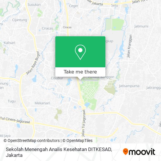 Sekolah Menengah Analis Kesehatan DITKESAD map