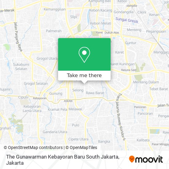 The Gunawarman Kebayoran Baru South Jakarta map