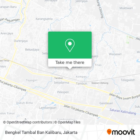 Bengkel Tambal Ban Kalibaru map