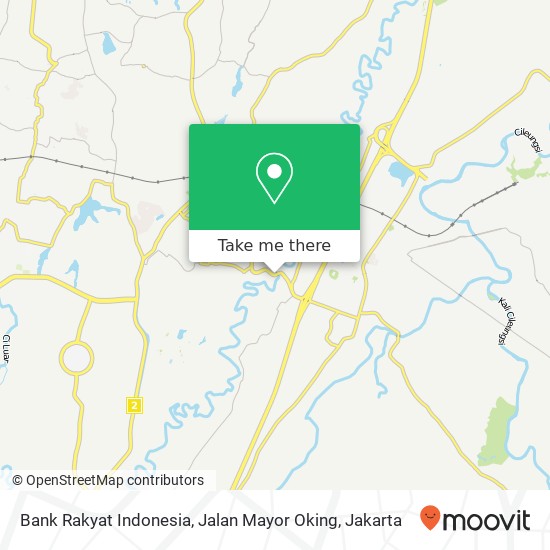 Bank Rakyat Indonesia, Jalan Mayor Oking map
