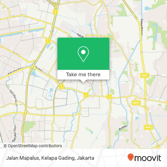 Jalan Mapalus, Kelapa Gading map