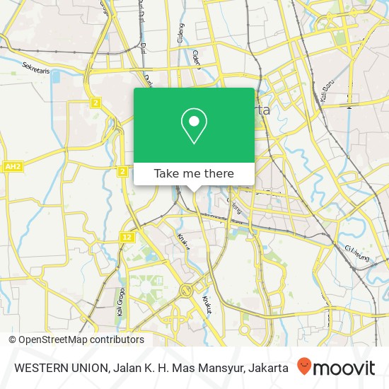 WESTERN UNION, Jalan K. H. Mas Mansyur map