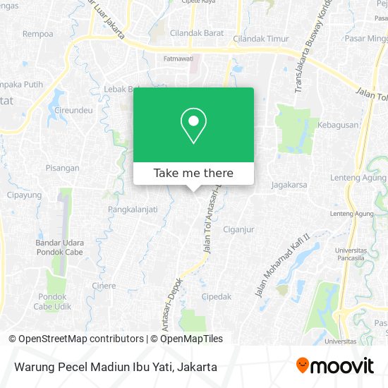 Warung Pecel Madiun Ibu Yati map