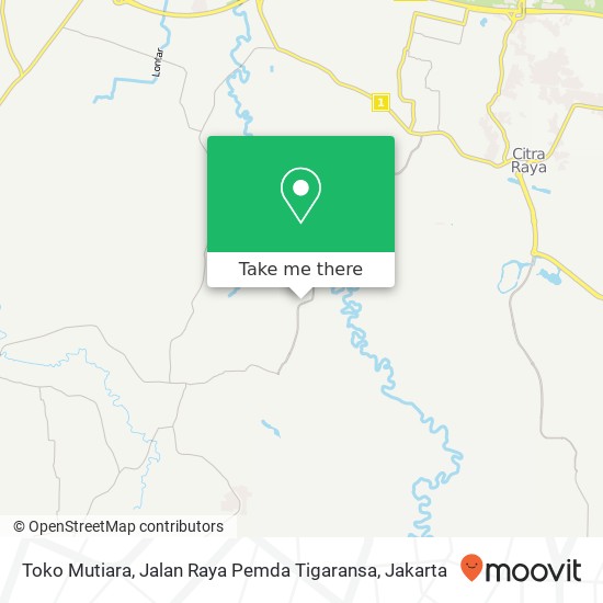 Toko Mutiara, Jalan Raya Pemda Tigaransa map