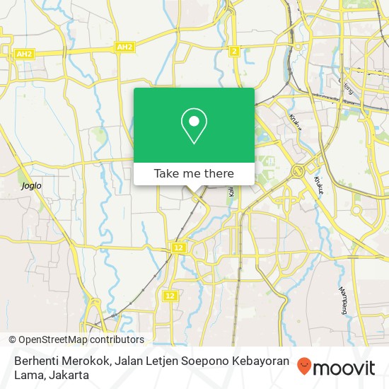 Berhenti Merokok, Jalan Letjen Soepono Kebayoran Lama map