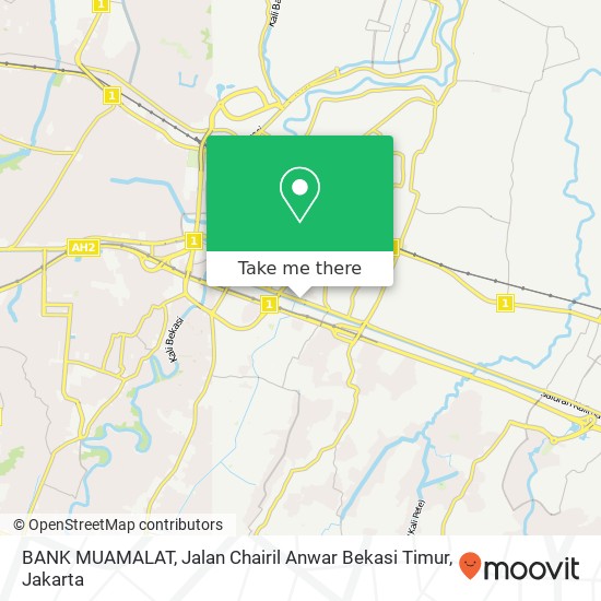 BANK MUAMALAT, Jalan Chairil Anwar Bekasi Timur map