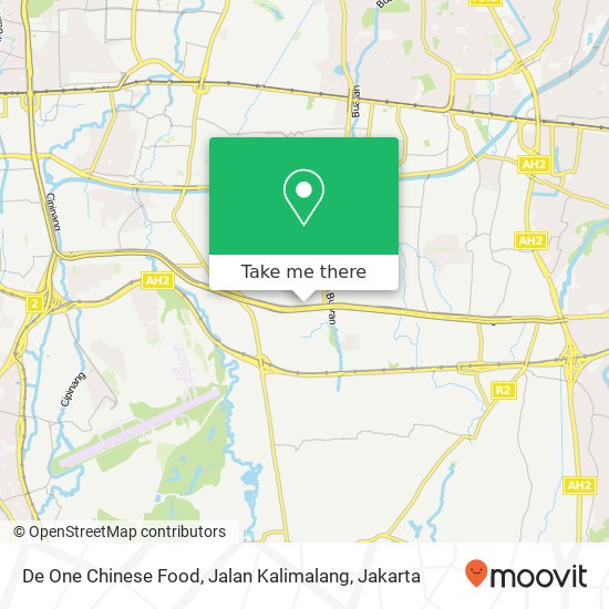 De One Chinese Food, Jalan Kalimalang map