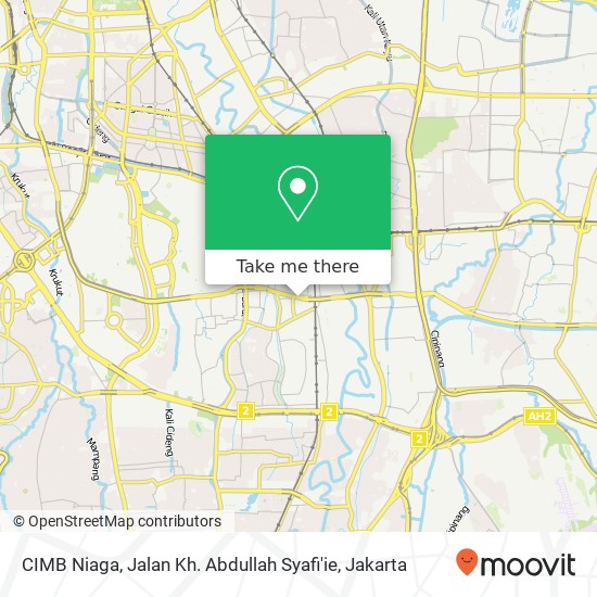 CIMB Niaga, Jalan Kh. Abdullah Syafi'ie map