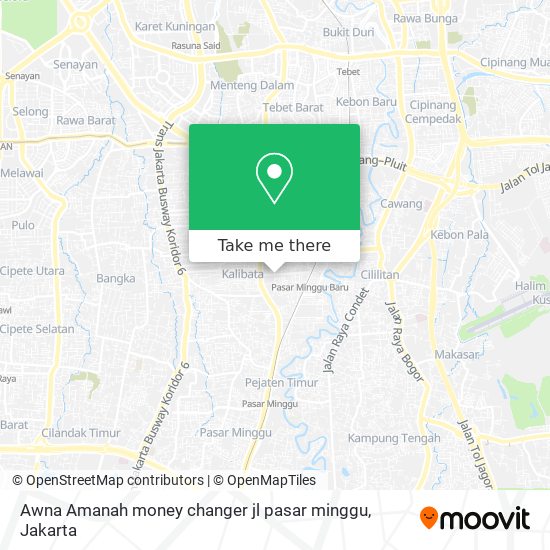 Awna Amanah money changer jl pasar minggu map