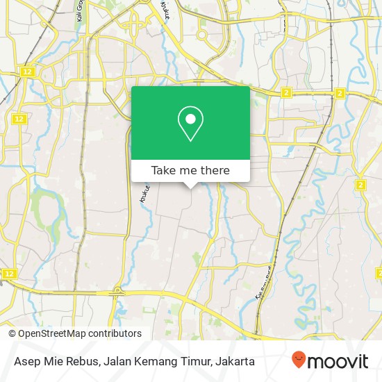 Asep Mie Rebus, Jalan Kemang Timur map