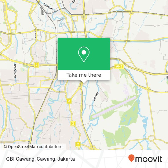 GBI Cawang, Cawang map