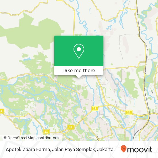 Apotek Zaara Farma, Jalan Raya Semplak map