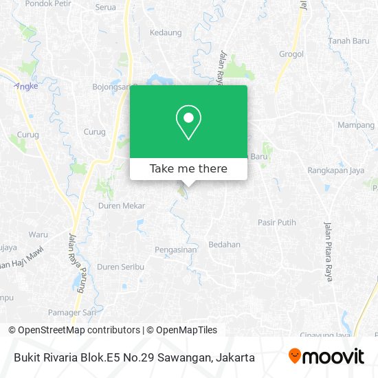Bukit Rivaria Blok.E5 No.29 Sawangan map