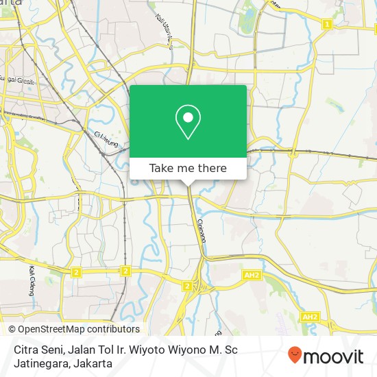 Citra Seni, Jalan Tol Ir. Wiyoto Wiyono M. Sc Jatinegara map