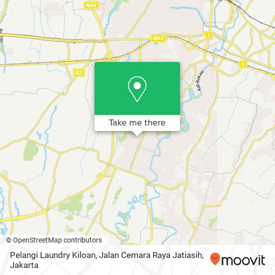 Pelangi Laundry Kiloan, Jalan Cemara Raya Jatiasih map