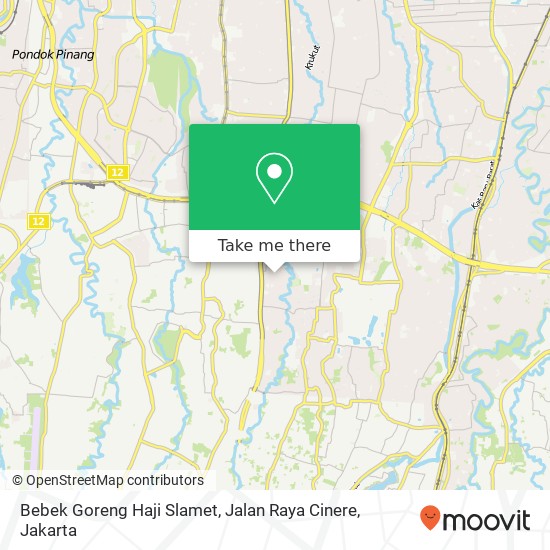 Bebek Goreng Haji Slamet, Jalan Raya Cinere map