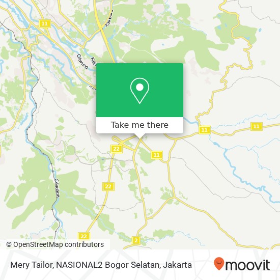 Mery Tailor, NASIONAL2 Bogor Selatan map