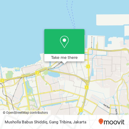 Musholla Babus Shiddiq, Gang Tribina map