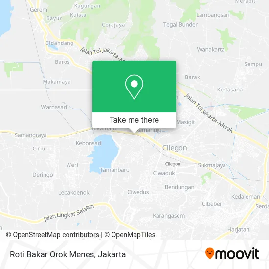 Roti Bakar Orok Menes map