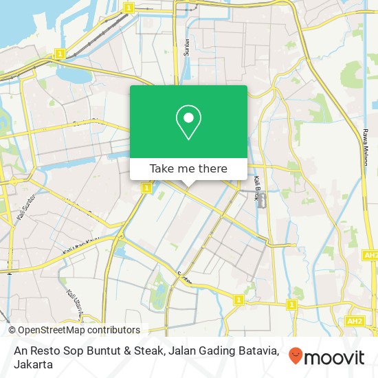 An Resto Sop Buntut & Steak, Jalan Gading Batavia map