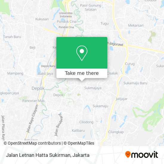 Jalan Letnan Hatta Sukirman map