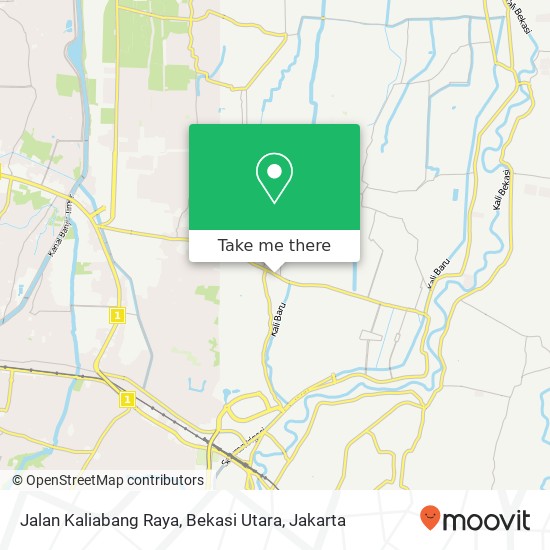 Jalan Kaliabang Raya, Bekasi Utara map