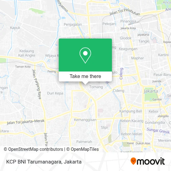 KCP BNI Tarumanagara map