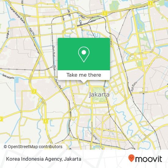 Korea Indonesia Agency map