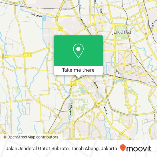 Jalan Jenderal Gatot Subroto, Tanah Abang map