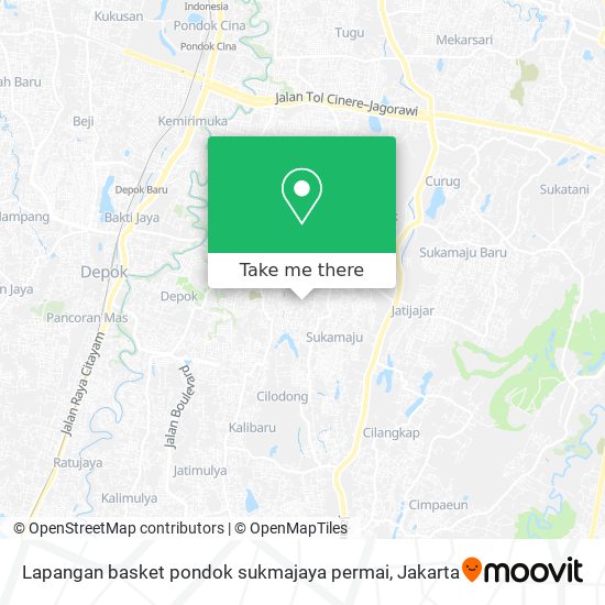 Lapangan basket pondok sukmajaya permai map