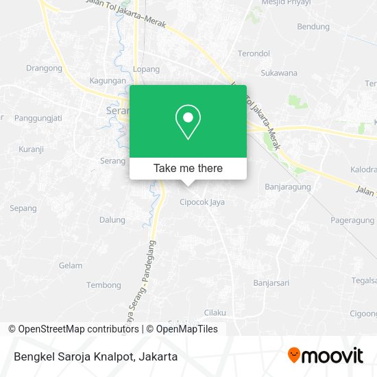 Bengkel Saroja Knalpot, Jalan Raya Serang-Petir Cipocok Jaya map