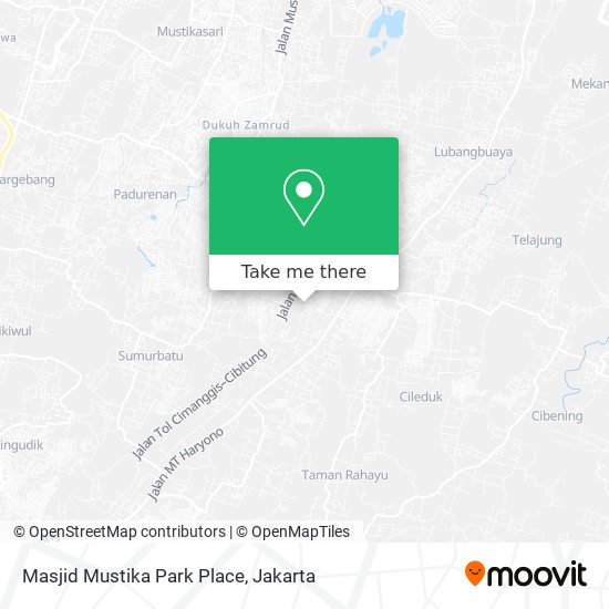 Masjid Mustika Park Place map