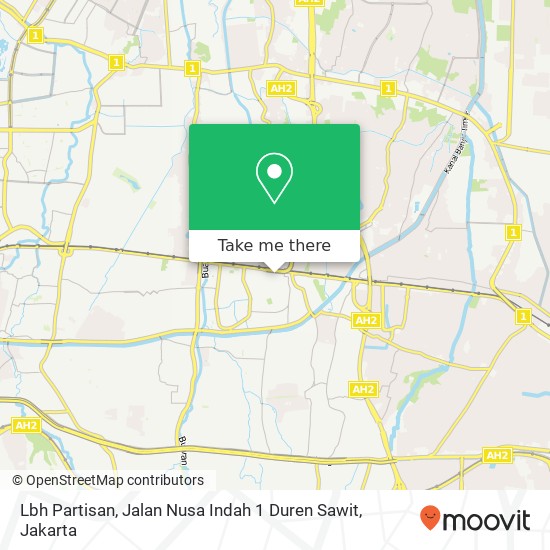 Lbh Partisan, Jalan Nusa Indah 1 Duren Sawit map