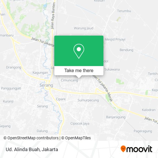 Ud. Alinda Buah, Jalan Cinanggung Serang map