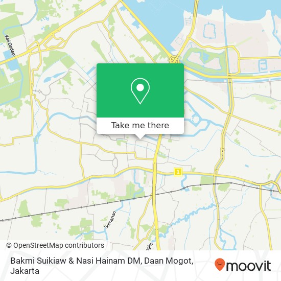 Bakmi Suikiaw & Nasi Hainam DM, Daan Mogot map