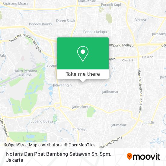 Notaris Dan Ppat Bambang Setiawan Sh. Spm map