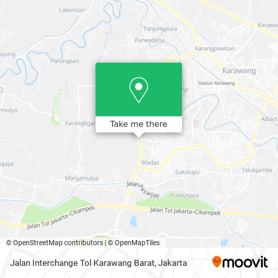 Jalan Interchange Tol Karawang Barat map